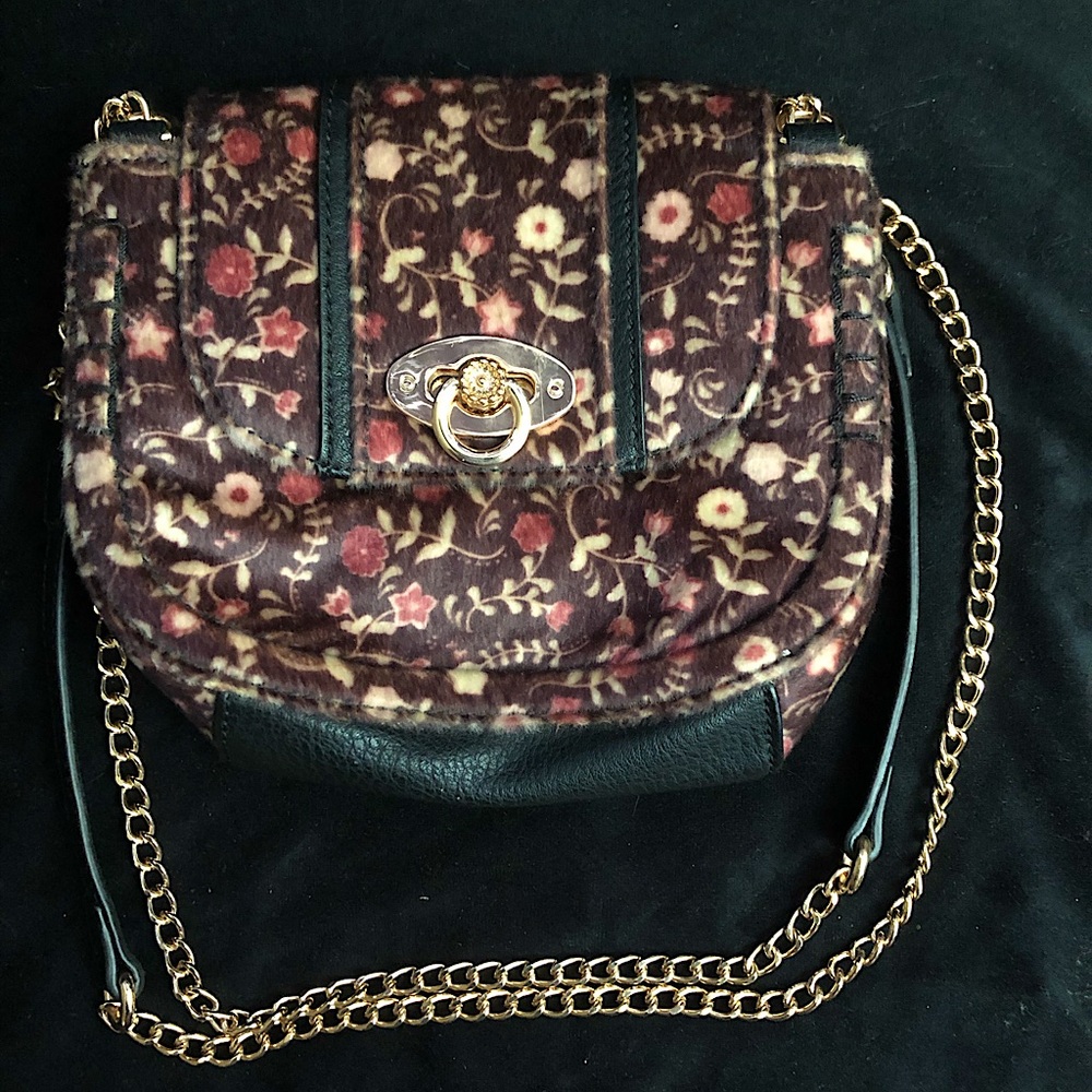 Like New LC Floral Saddle Bag